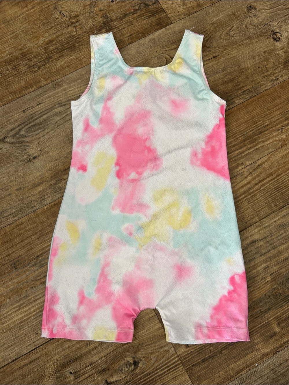 Pastel Tie-Dye Gymnastics Leotard Romper Unitard